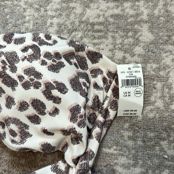 AERIE (NWT) One Shoulder Leopard One Piece Swimsuit, Size M - Picture 5 of 9